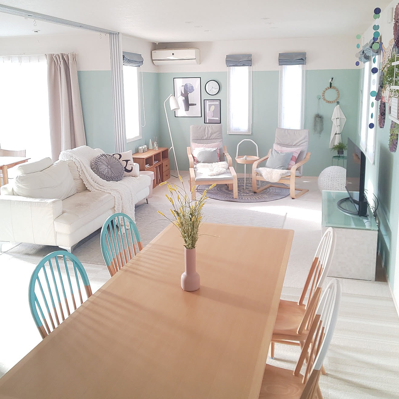 部屋全体/スモーキーパステル/すっきり暮らす/フラワーベース/パステルカラー&hellip;などのインテリア実例 20210403 0723