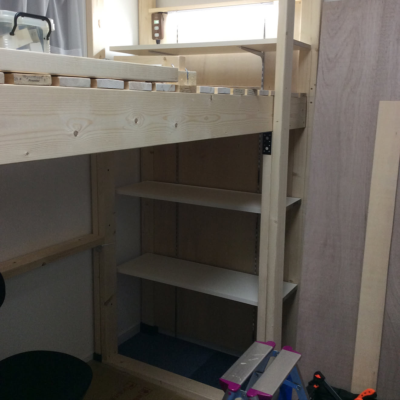 ベッド周り/ロフトベッド DIY/可動棚DIY/2x4材/DIY&hellip;などのインテリア実例 20190203 195628