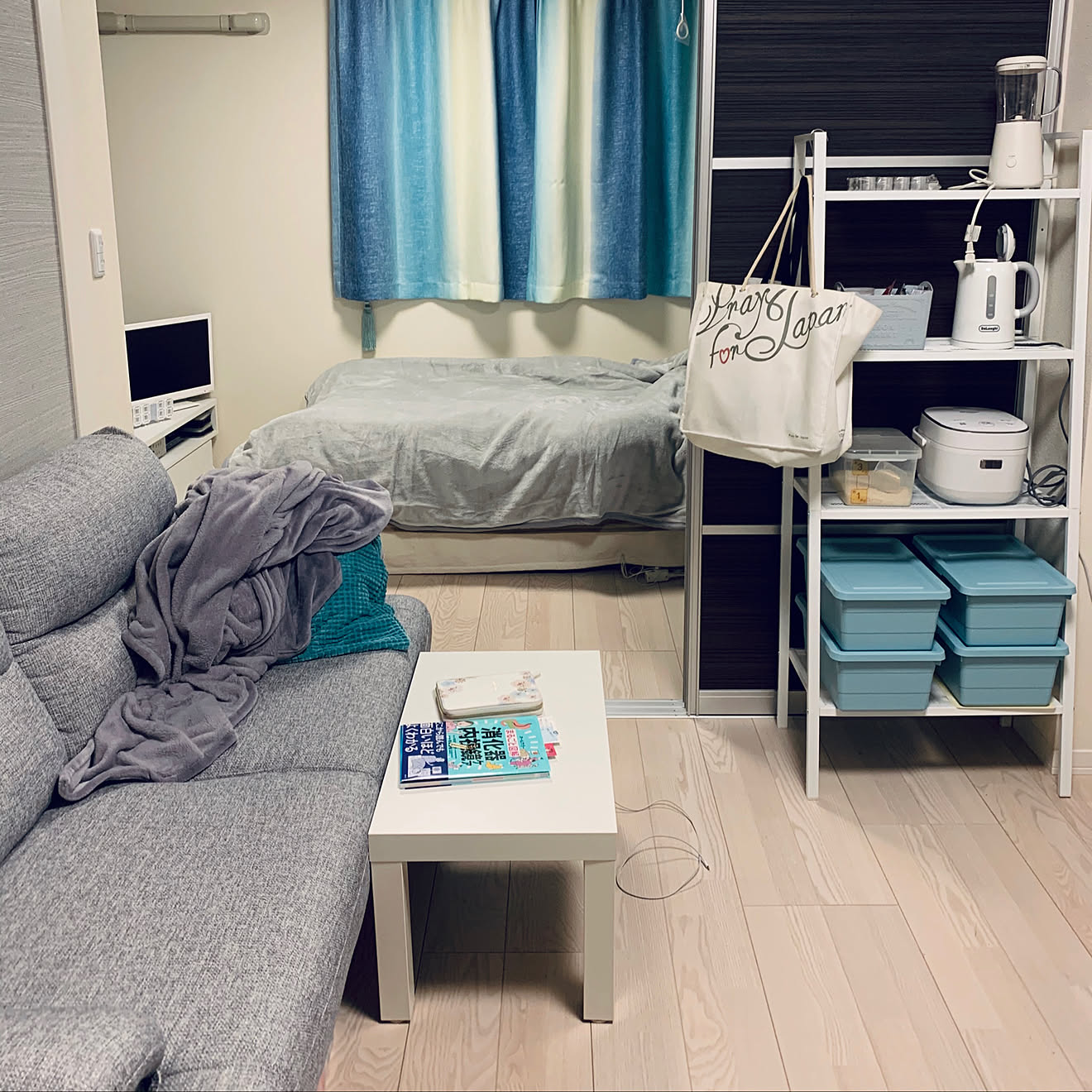 IKEA/ホワイトインテリア/部屋全体/カーテン/1DK&hellip;などのインテリア実例 20200326 192319