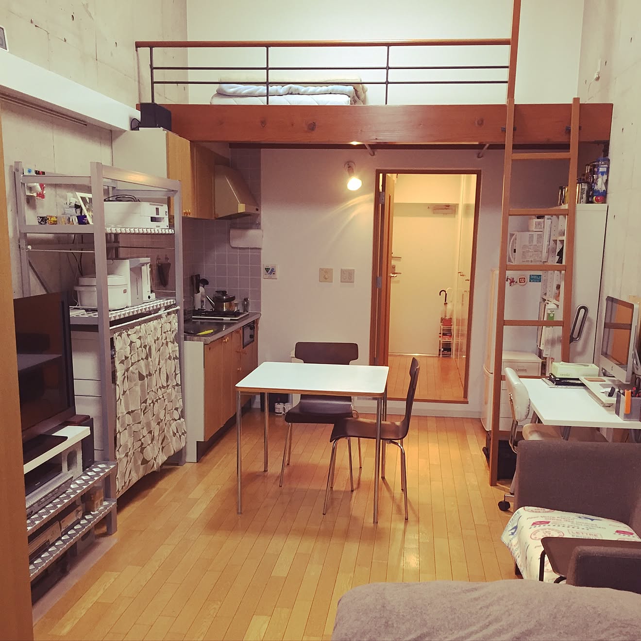 部屋全体/ワンルーム/ロフト/一人暮らしのインテリア実例 20170210 232110 ｜ RoomClip（ルームクリップ）