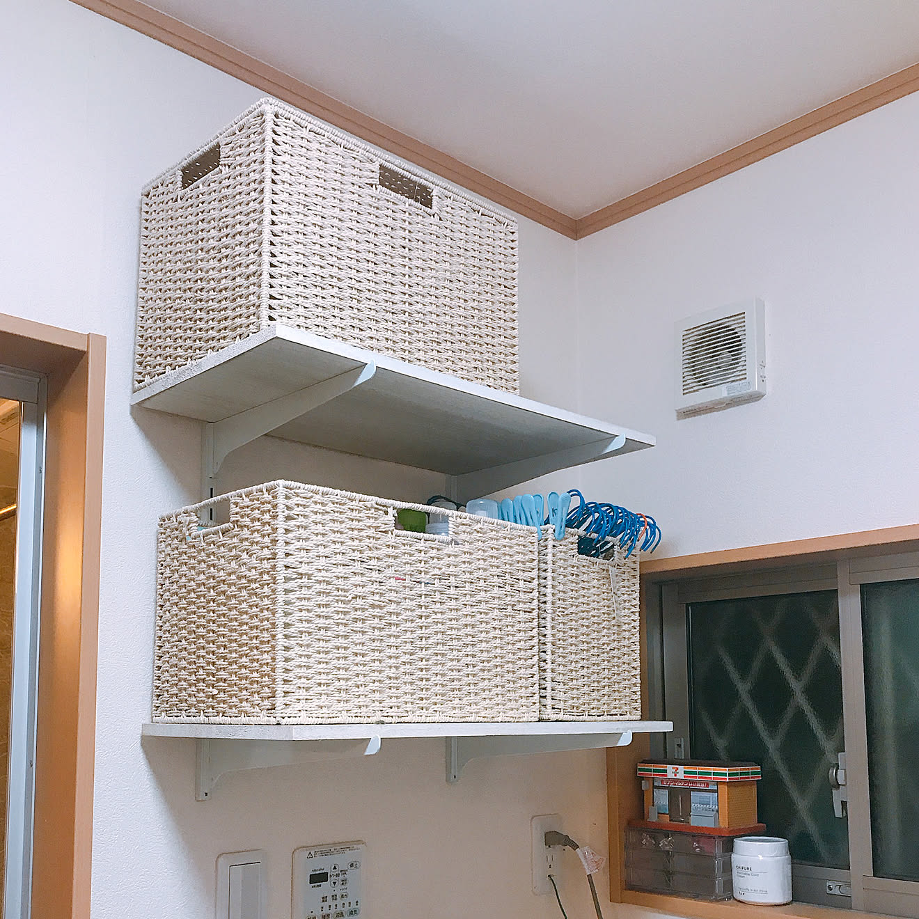 バス/トイレ/脱衣所 DIY/脱衣所可動棚/脱衣所収納棚/脱衣所&hellip;などのインテリア実例 20200210 212248