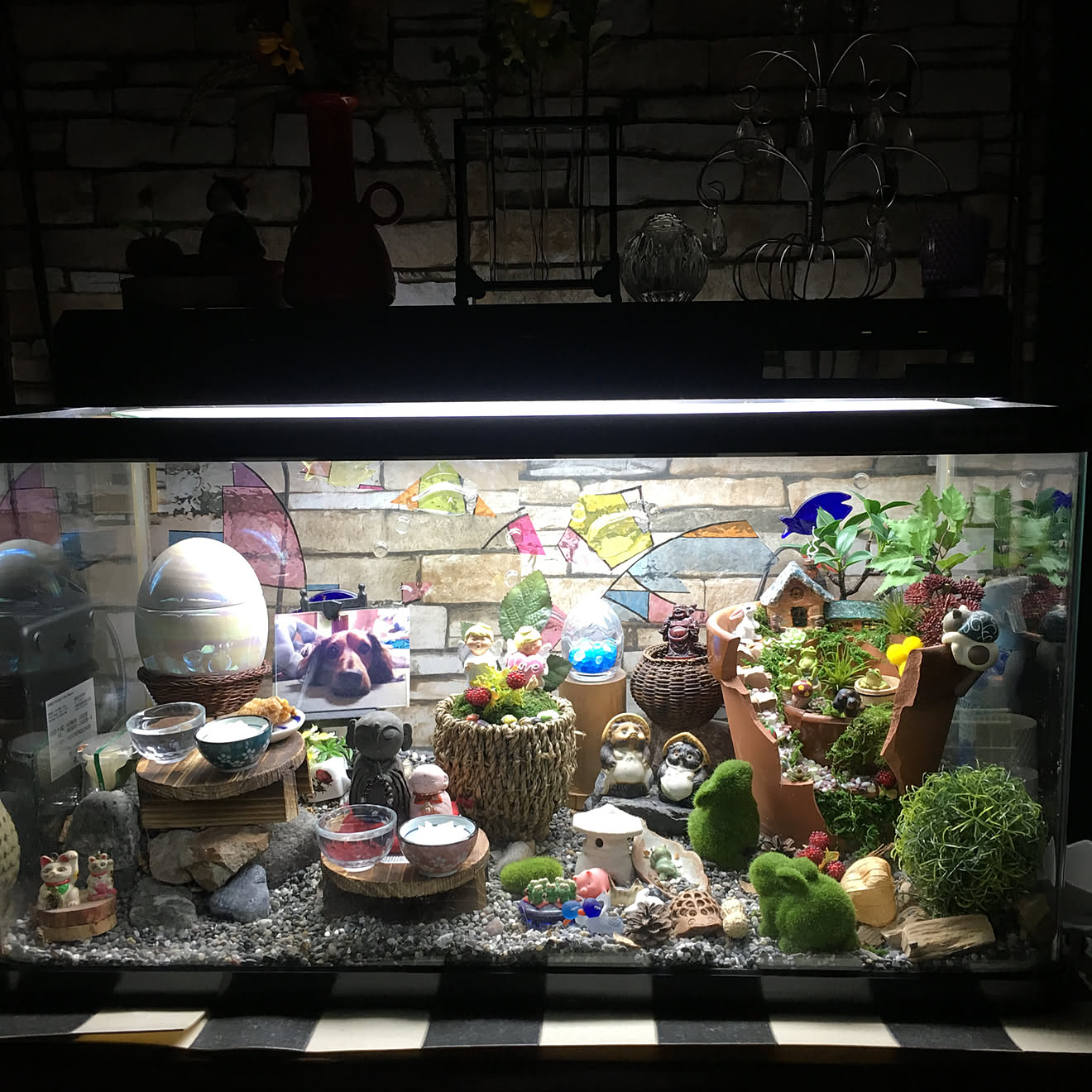 部屋全体/水槽を使ったインテリア/割ればちリメイク/10000人の暮らし/昭和の家&hellip;などのインテリア実例 20180223 00