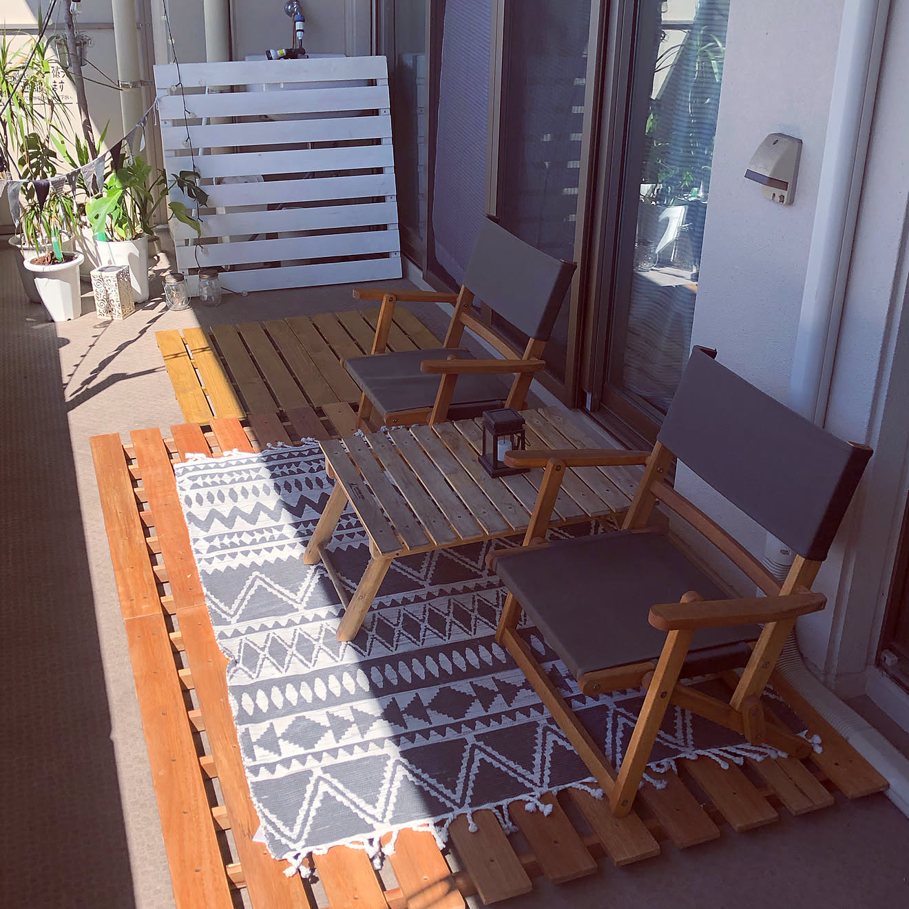 ウッドデッキ/ベランダ/テラス/2LDK/マンションインテリア...などのインテリア実例 20210506 094151