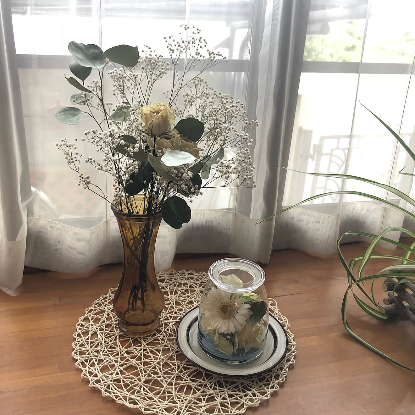 2019.6.3/ダイソーのガラス瓶/結婚記念日の花束/ダイソー/シリカゲルドライ&hellip;などのインテリア実例 20190603 17