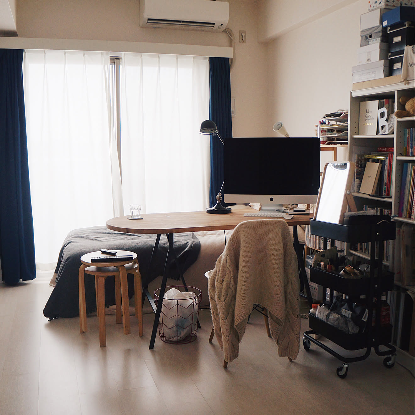 ワンルーム/一人暮らし/IKEA/無印良品/部屋全体のインテリア実例 20190310 233626 ｜ RoomClip（ルーム