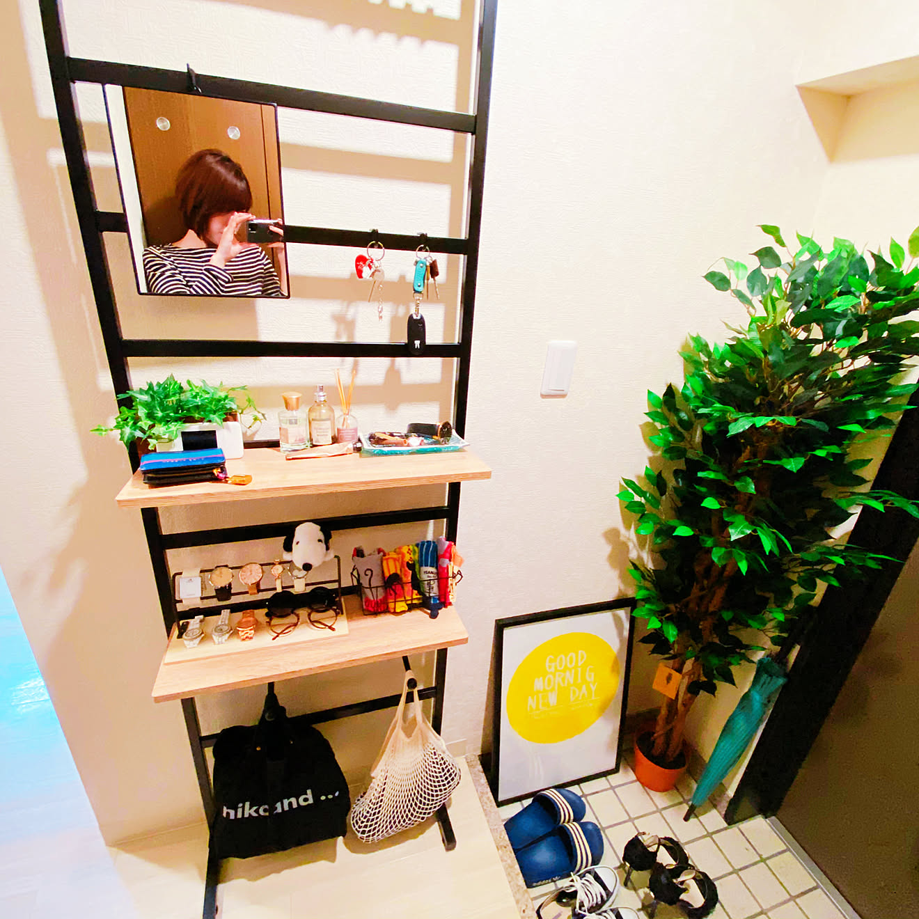 一人暮らし/玄関/入り口/観葉植物のインテリア実例 20191204 211642 ｜ RoomClip（ルームクリップ）