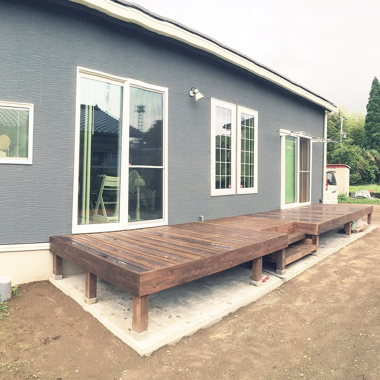 玄関/入り口/注入材/ウォルナット/ウッドデッキDIY /一条工務店...などのインテリア実例 20160620 215313 | RoomClip(ルームクリップ) 玄関/入り口/注入材/ウォルナット/ウッドデッキDIY /一条工務店...などのインテリア実例 20160620 215313 | RoomClip(ルームクリップ)