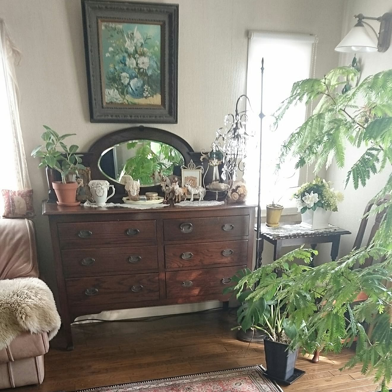 骨董品/アンティーク家具/イギリスアンティーク/観葉植物のある部屋/チェスト&hellip;などのインテリア実例 20170202 0940