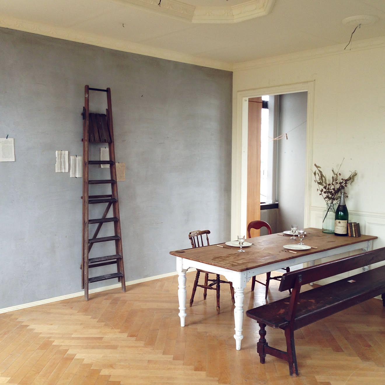 部屋全体/ヘリンボーン床/家具/リノベーション/インテリア&hellip;などのインテリア実例 20150506 205820