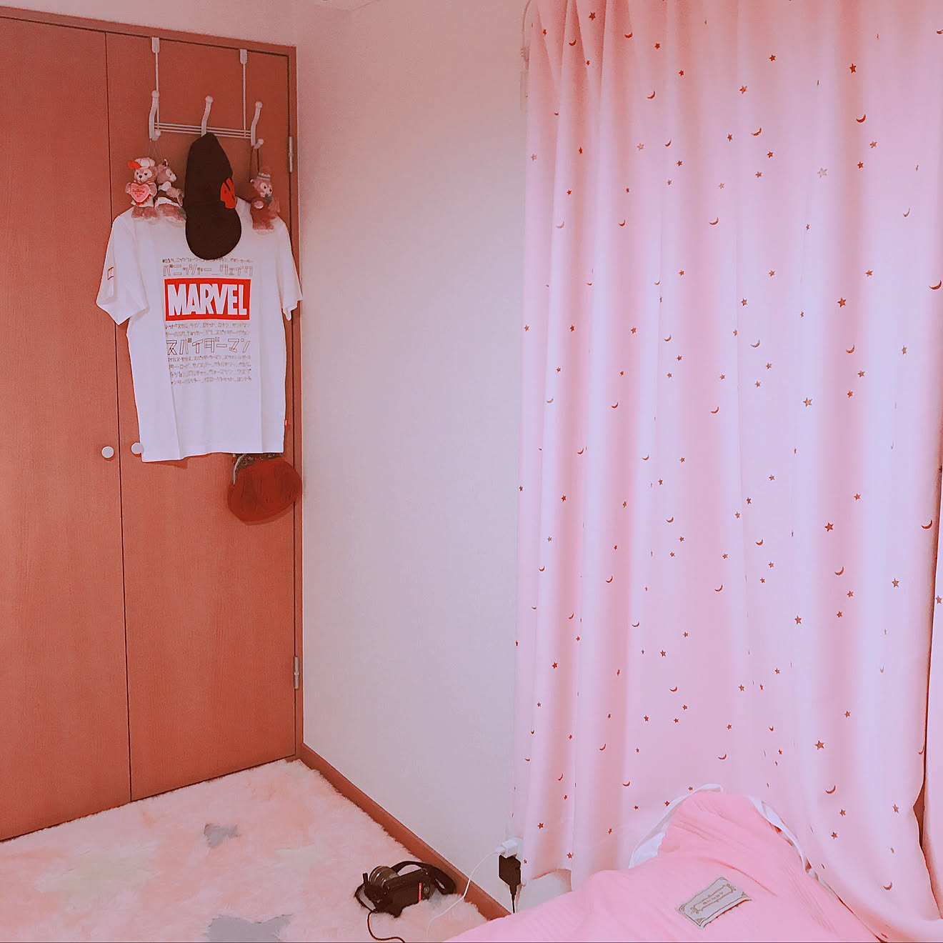 壁/天井/女の子の部屋/マーベルヒーローズ/マーベル/クローゼット扉&hellip;などのインテリア実例 20180529 095146