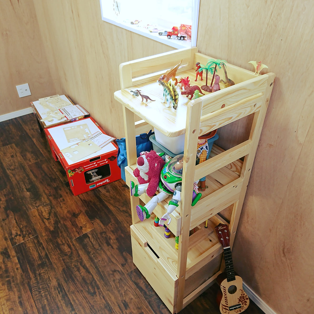 コストコ/パイン材ランドセルラック/山善ランドセルラック/棚/子ども部屋&hellip;などのインテリア実例 20171222 112651