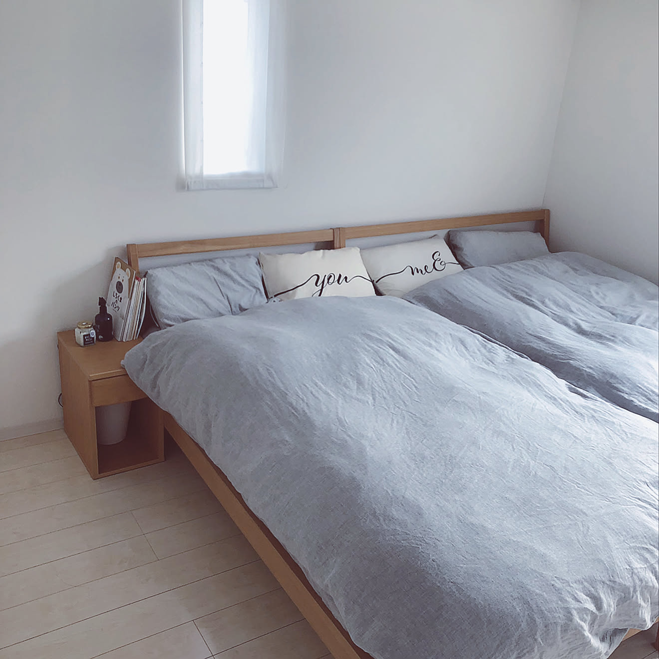 ベッド周り/冬支度/ミニマリスト/ベッドルーム/寝室...などのインテリア実例 20181210 191319