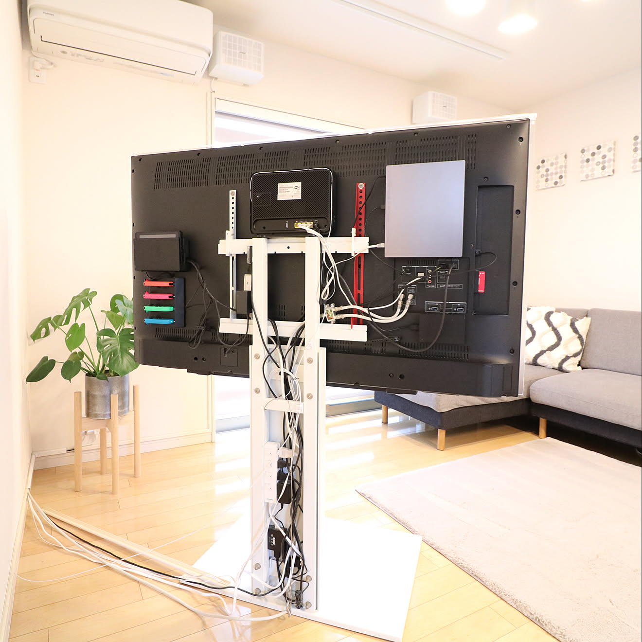 テレビスタンド/配線収納/テレビ周り/Switch収納/ケーブル隠し...などのインテリア実例 20230204 210751