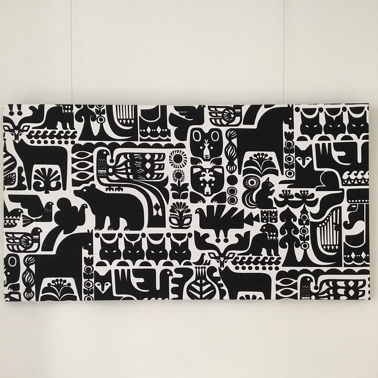 KANTELEEN KUTSU/カンテレーンクッツ/ファブリックボード/ファブリックパネル/モノクロ...などのインテリア実例 2017