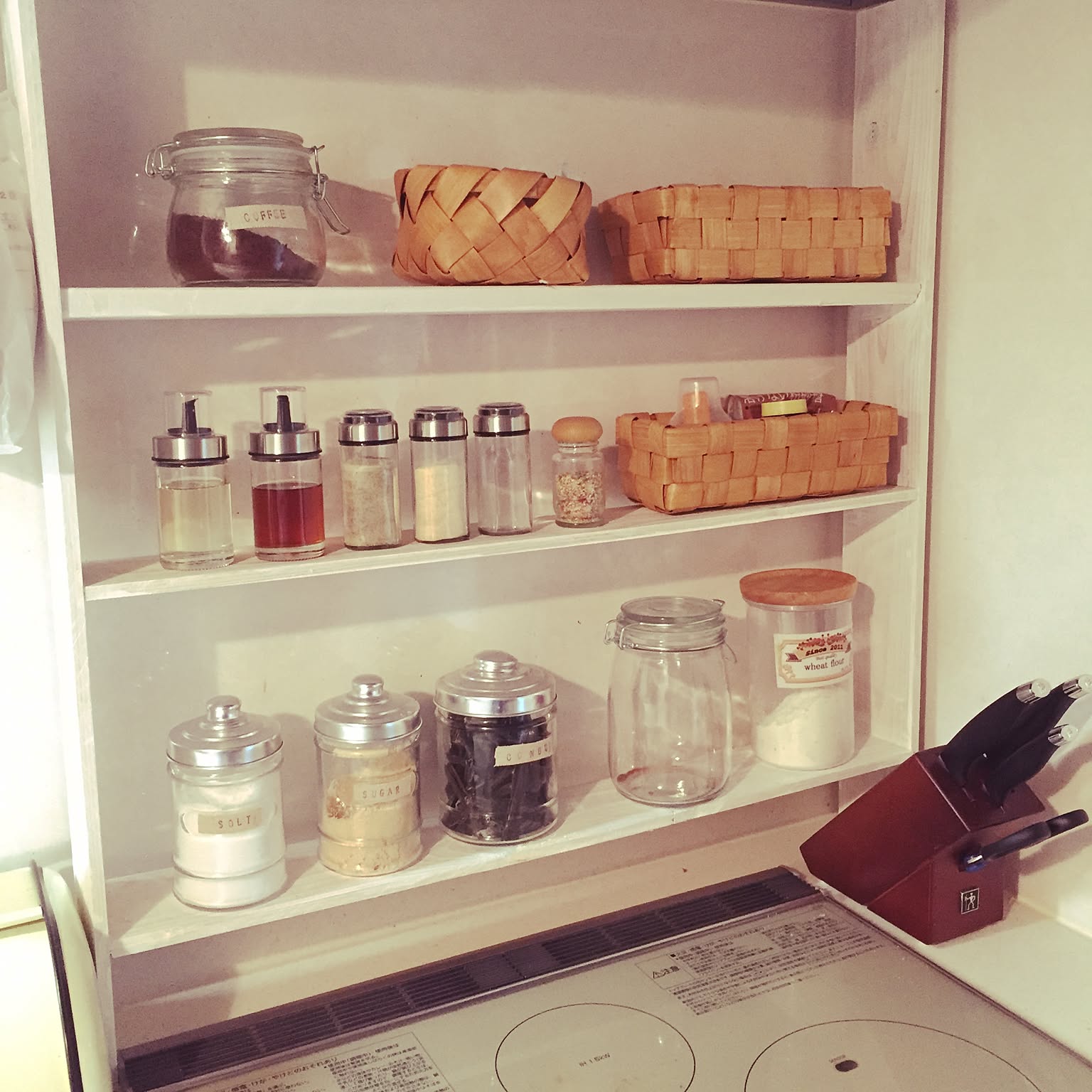 Kitchen/100均/DIY/手作り/ニトリ/調味料棚DIYのインテリア実例 20150222 161911