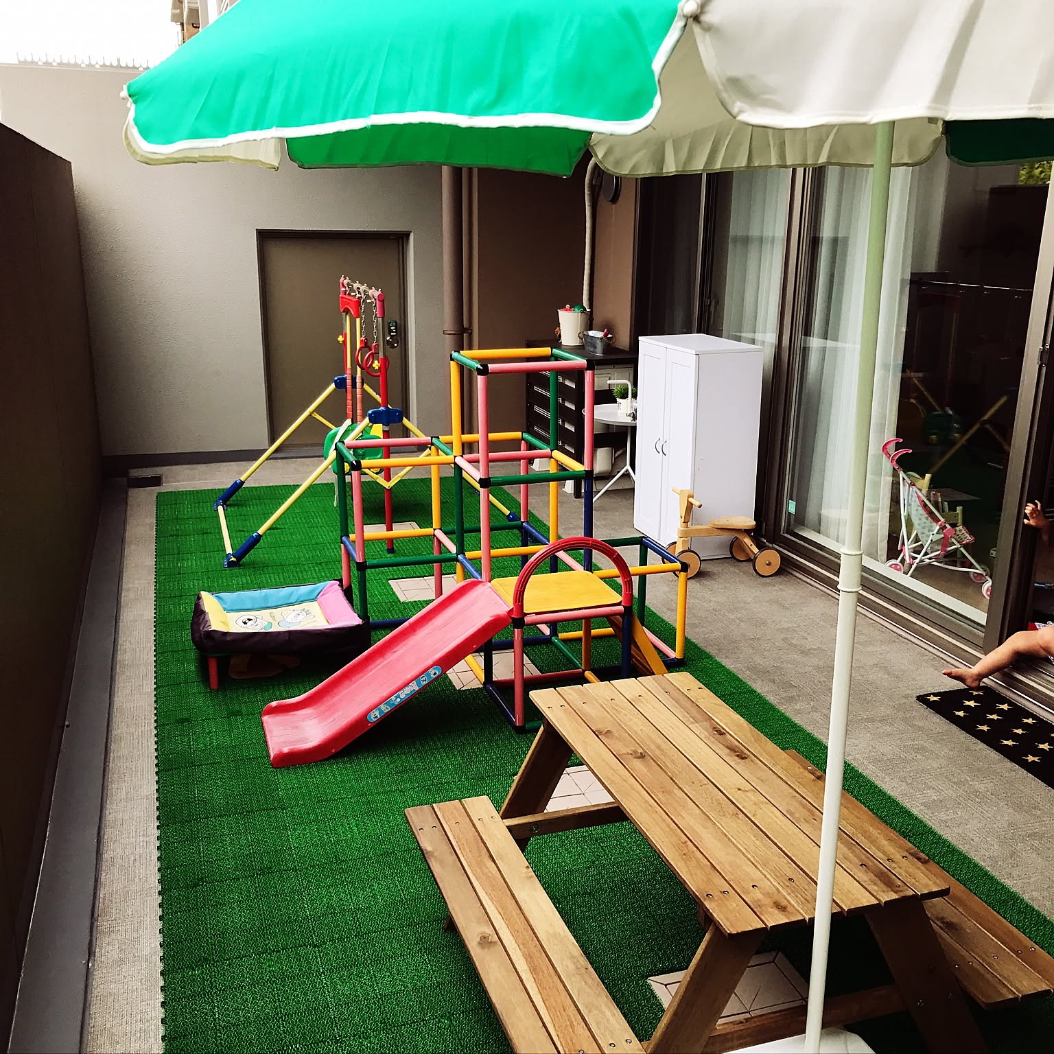 玄関/入り口/IKEA/ベランダ/人工芝のインテリア実例 20170531 220906 ｜ RoomClip（ルームクリップ）