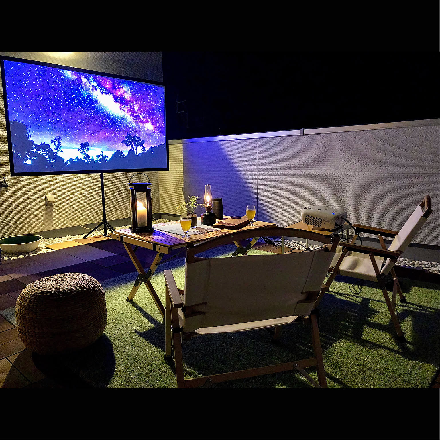 部屋全体/ホームシアター/プロジェクター/シンプル/屋上...などのインテリア実例 20181008 192504