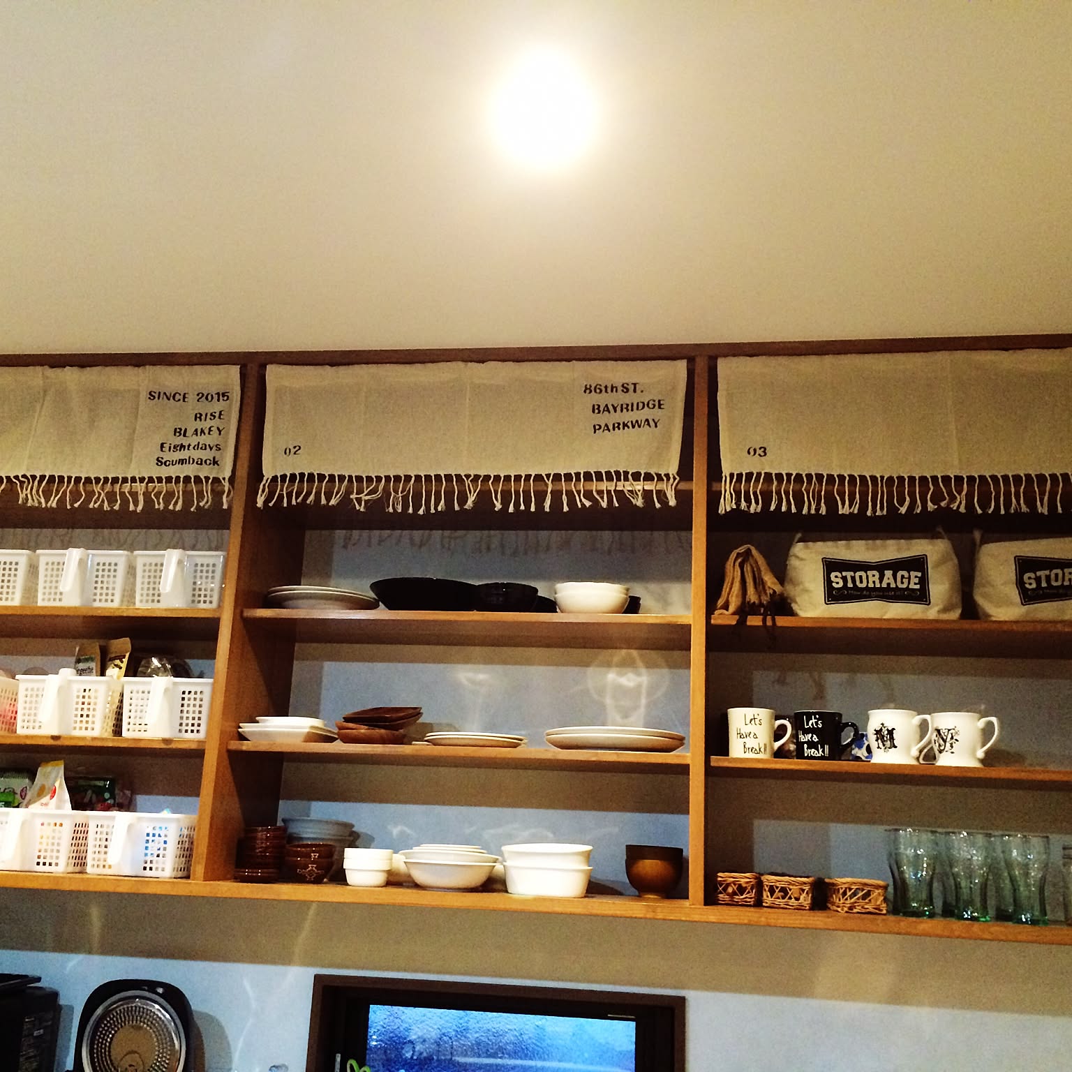 My Shelf/生活感ありあり/食器棚/収納/キッチン裏/100均&hellip;などのインテリア実例 20151225 090128
