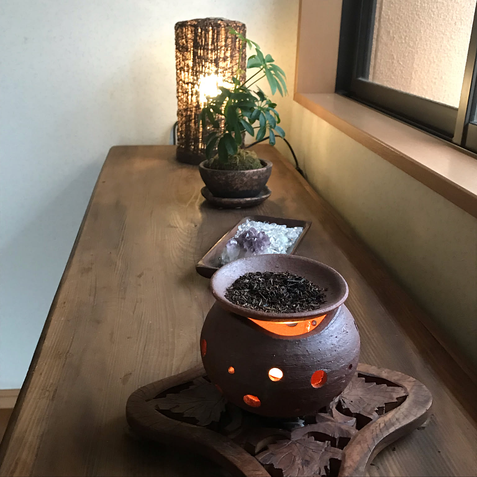 玄関/入り口/苔玉/ニトリ照明/茶香炉/和ダンス&hellip;などのインテリア実例 20181128 083249 ｜ RoomClip