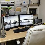 デスクトップ環境 仕事部屋の写真