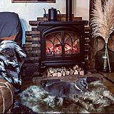 暖炉　薪ストーブの写真
