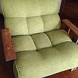 ニトリのポケットコイル座椅子の写真