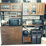 キッチン家電ゴミ箱収納の写真