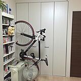 自転車 部屋置きの写真