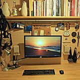 デスクトップ環境 仕事部屋の写真