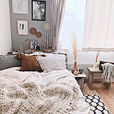 寝室モノトーンブラウンの写真