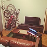 自転車 部屋置きの写真