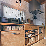 キッチン 造作棚の写真