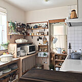 キッチン収納棚の写真