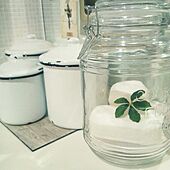 キッチン&洗面所を100均の瓶で雰囲気アップ☆