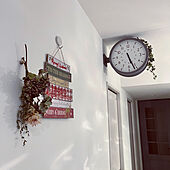 クリスマスオーナメント/ドライフラワー/インターフォルム 掛け時計/ダブルフェイスクロック/クリスマス...などのインテリア実例 - 2022-12-05 21:32:03