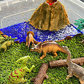 ジオラマ/恐竜のおもちゃ/恐竜フィギュア/子どもと暮らす/子どもと楽しむ...などのインテリア実例 - 2022-05-23 11:18:51