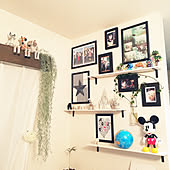 画用紙 ツムツム 壁 天井 写真フレーム ディズニー などのインテリア実例 16 08 18 00 26 05 Roomclip ルームクリップ