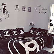 Chanel シャネル ウォールステッカー ブラックのまとめページ Roomclip ルームクリップ