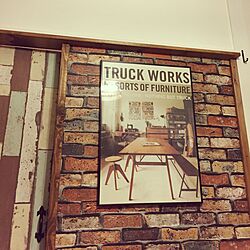 ベッド周り/TRUCK WORKSポスター/TRUCK FUNITURE/トラックワークス/ドアDIY...などのインテリア実例 - 2016-11-22 02:55:45