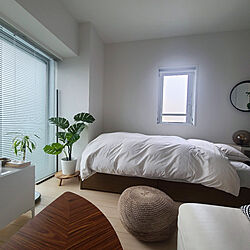 ベッド周り/IKEA/ニトリ/ホワイトインテリア/観葉植物...などのインテリア実例 - 2022-03-14 16:44:37