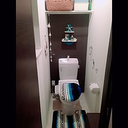 バス/トイレ/カゴ収納/ヨットモチーフ/トイレカバー/トイレマット...などのインテリア実例 - 2016-09-13 05:32:25