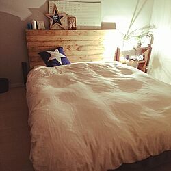 ベッド周り/DIY/SPF材1×4/naruちゃん黒板/naruちゃんのインテリア実例 - 2017-01-05 21:59:09