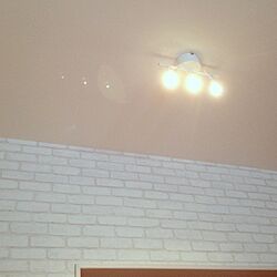 壁/天井/レンガ壁/照明/IKEA/リビングのインテリア実例 - 2013-10-17 11:56:03