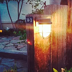 玄関/入り口/枕木門柱/植物/マリンランプのインテリア実例 - 2014-05-08 21:30:18