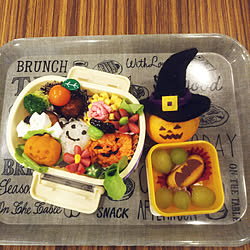 キッチン/ハロウィン/インテリアじゃなくてごめんなさい/ハロウィン弁当/キャラ弁のインテリア実例 - 2017-10-23 11:00:06