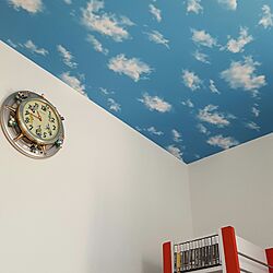 壁/天井/こども部屋/シンプル/すっきり暮らしたい/空模様...などのインテリア実例 - 2016-07-18 10:42:19