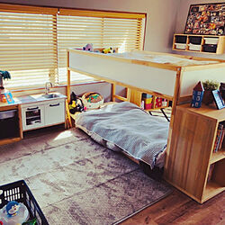 IKEA/子供部屋/DIY/ベッド周りのインテリア実例 - 2021-08-24 02:12:59