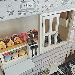 フェイクスイーツ/カフェ風/お店屋さん/お店屋さんごっこ/セリア...などのインテリア実例 - 2016-12-22 21:47:46