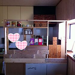 キッチン/木。木材。廃材。/DIY/リメイクのインテリア実例 - 2013-03-22 16:09:15
