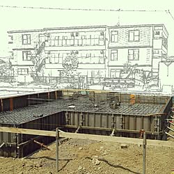 部屋全体/8月新築完成予定/新築建築中/基礎工事のインテリア実例 - 2017-03-30 13:48:13